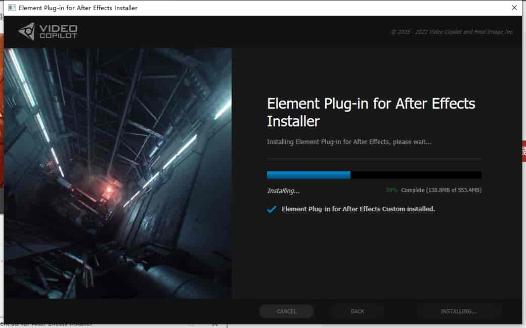 AE插件：Element 3D v2.2.3汉化开心版安装图文教程