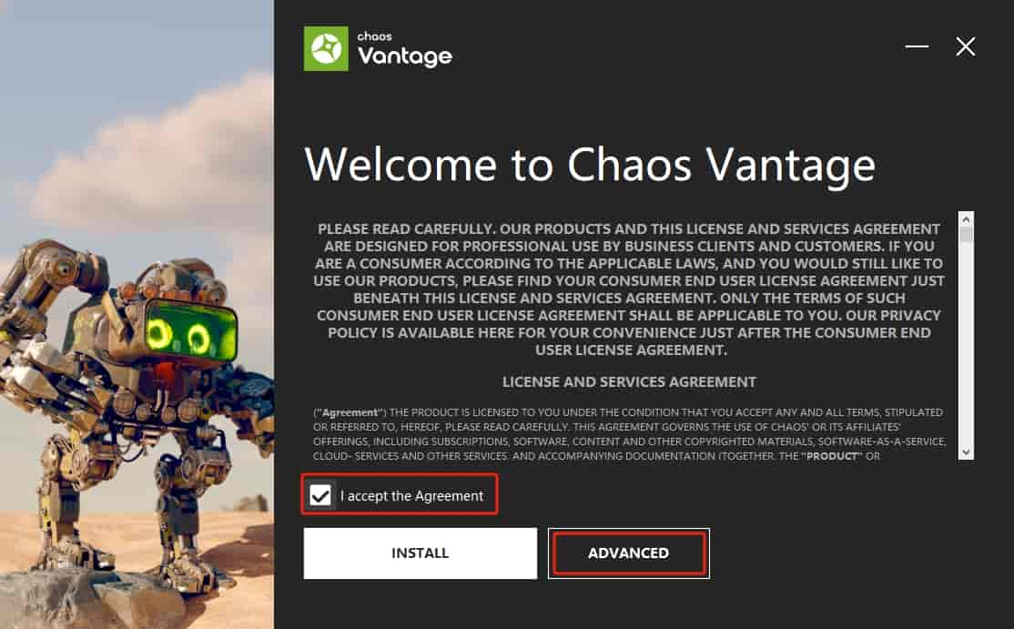 Chaos Vantage 2.5.0 最新英文激活版安装图文教程