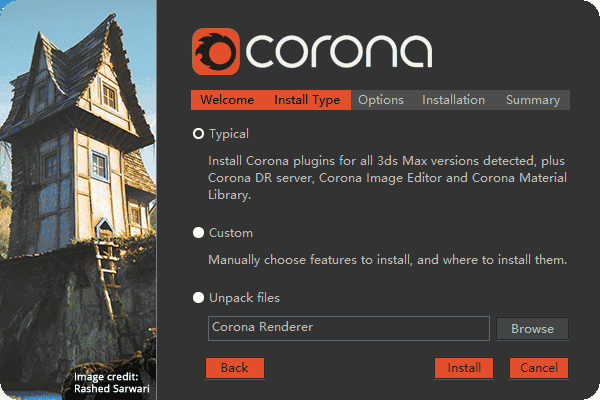 Corona-6.1 hotfix1 MAX14-21全版本汉化安装图文教程