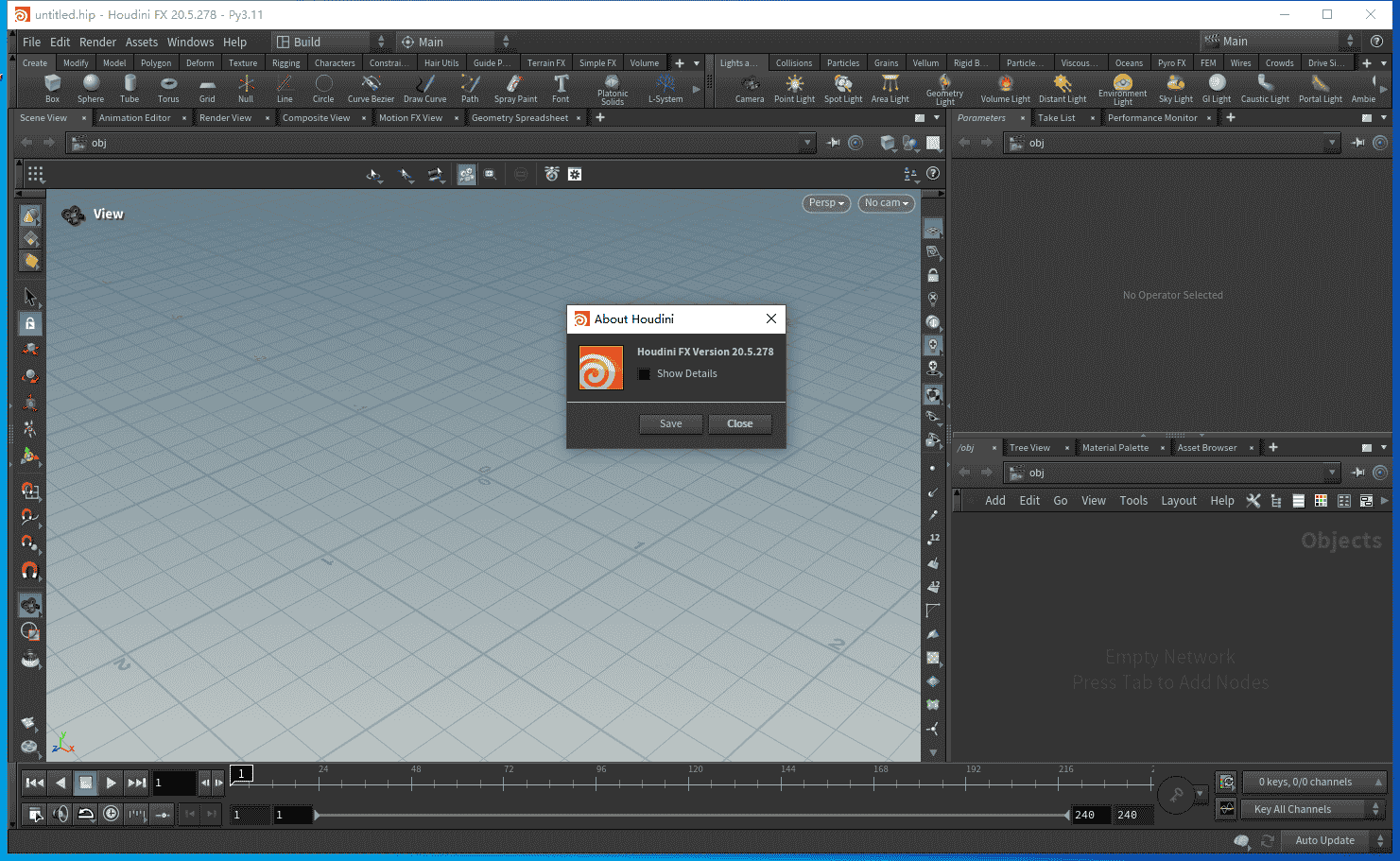 SideFX Houdini FX 20.5 最新免费英文开心版