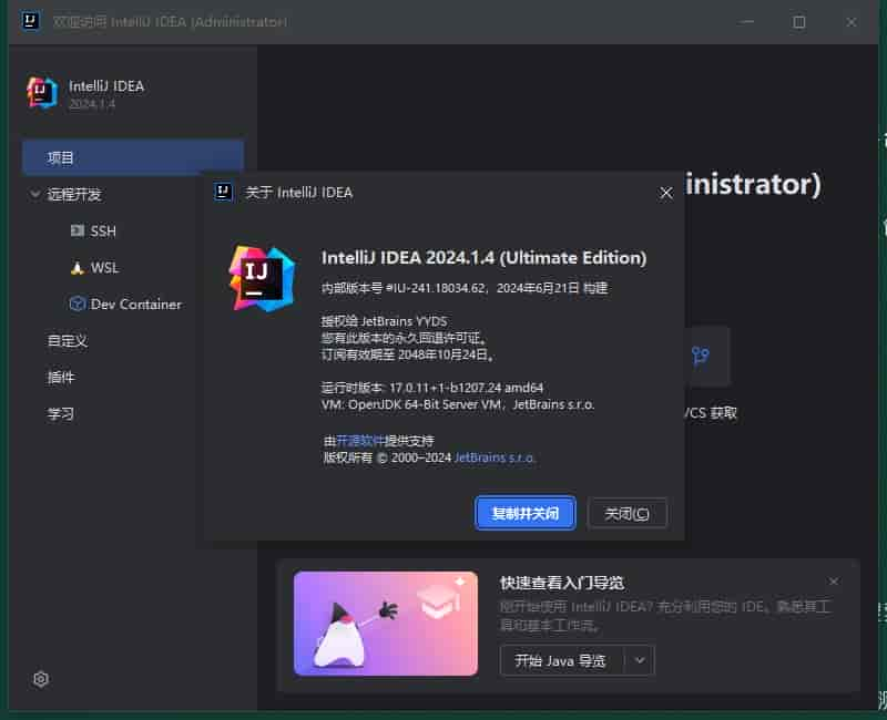 IntelliJ IDEA 2024.1.4（永久激活）最新开心版