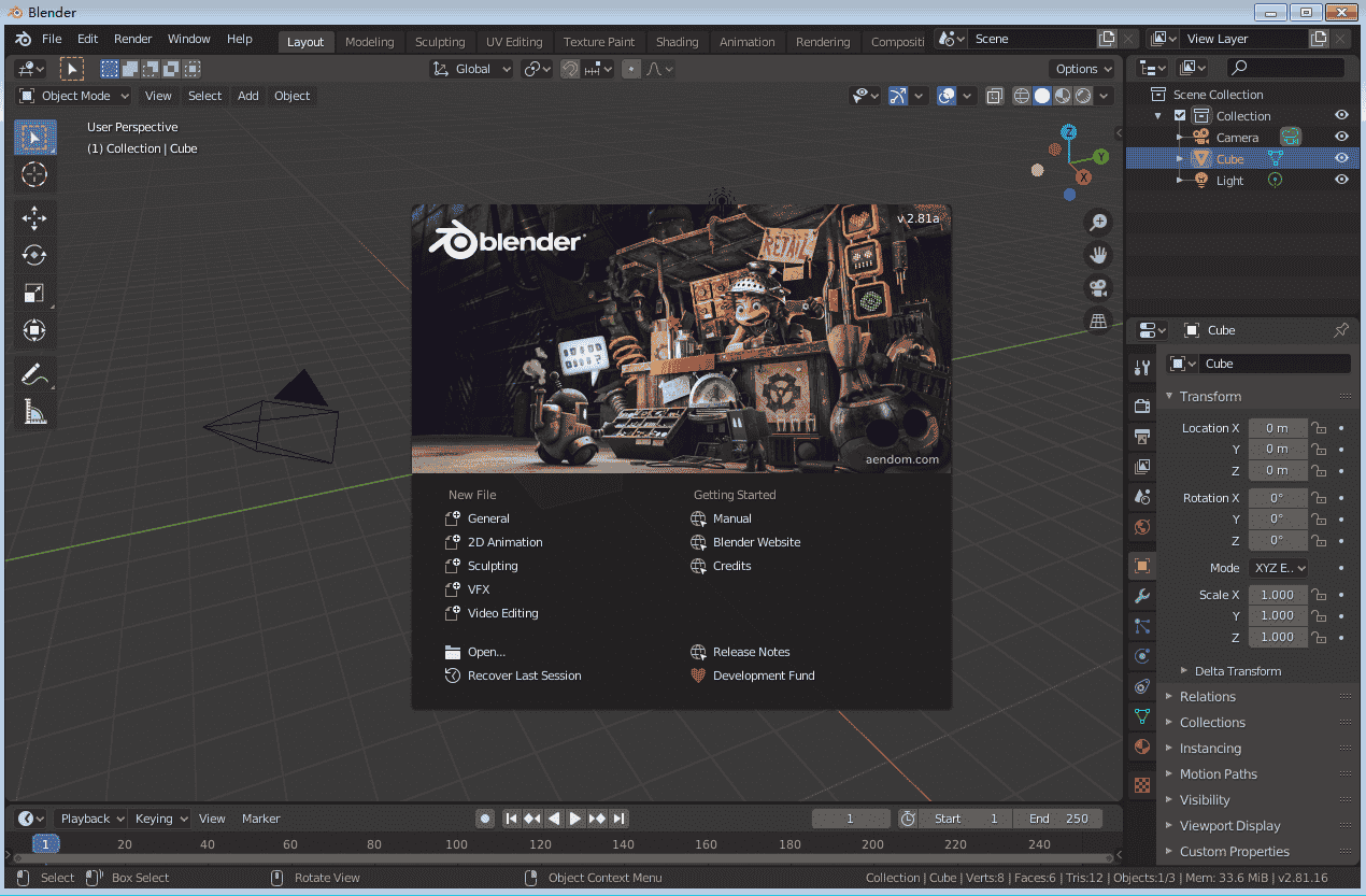 Blender 3D 2.81 中文开心版【Blender 2.81】安装图文教程