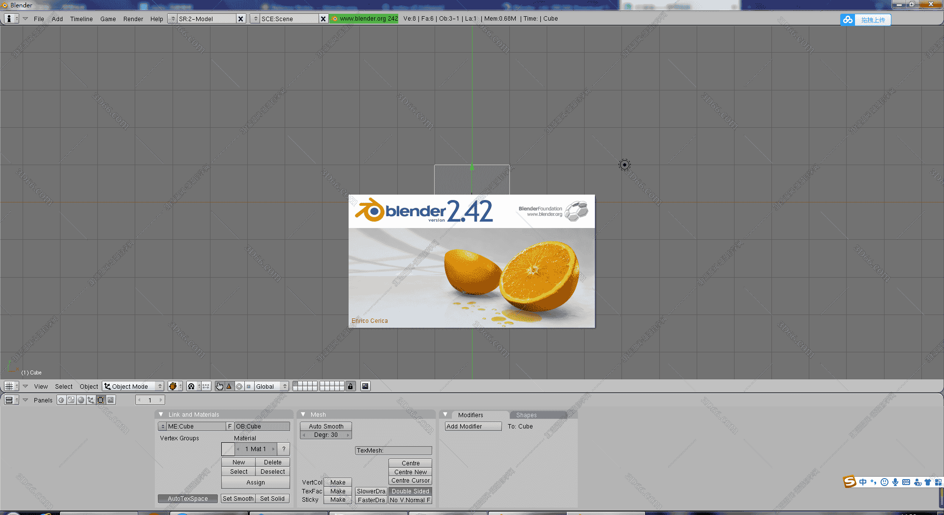 Blender 3D2.42【Blender2.42开心版】汉化中文版