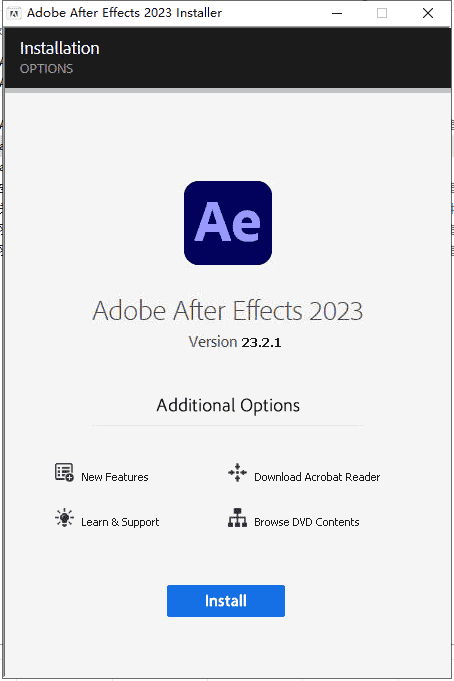 Adobe After Effects 2023 v23.2.1【视频后期制作软件下载】集成开心版安装图文教程