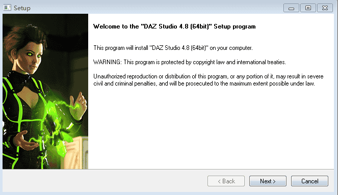 DAZ Studio Pro 4.8开心版【DAZ Studio 4.8】英文开心版安装图文教程