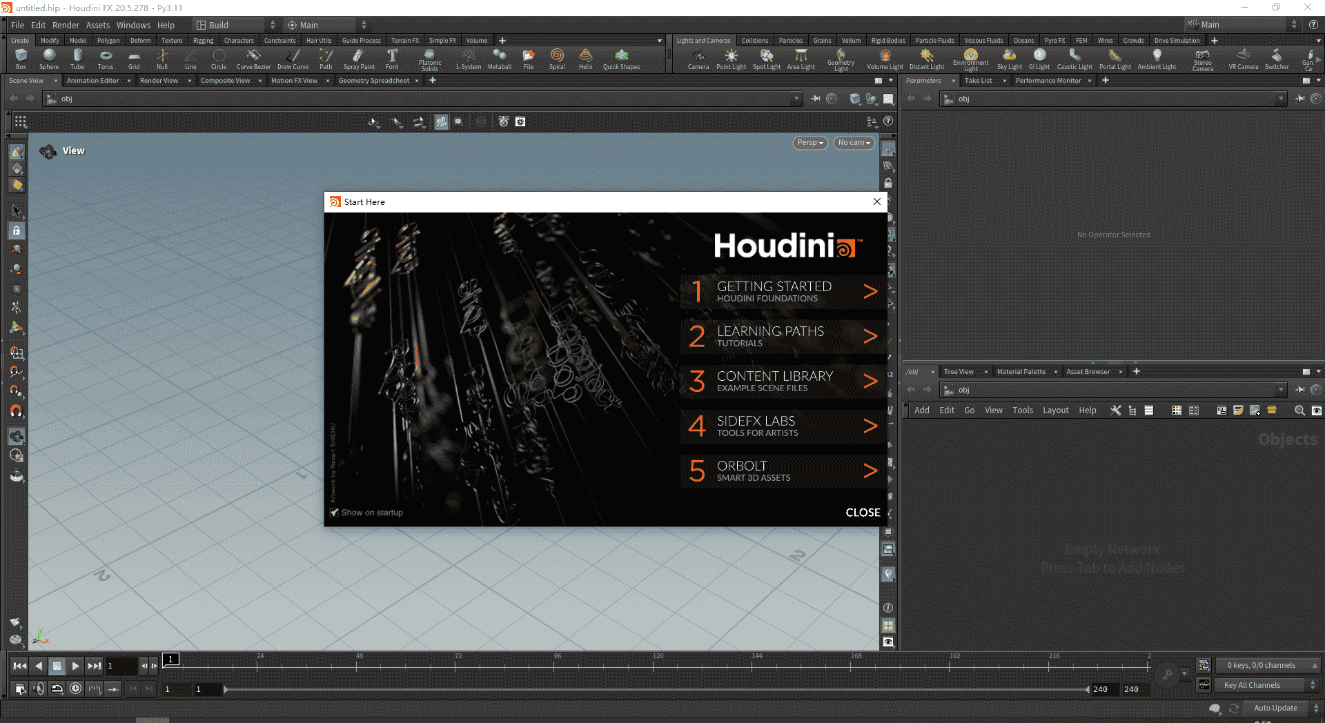 SideFX Houdini FX 20.5 最新免费英文开心版安装图文教程