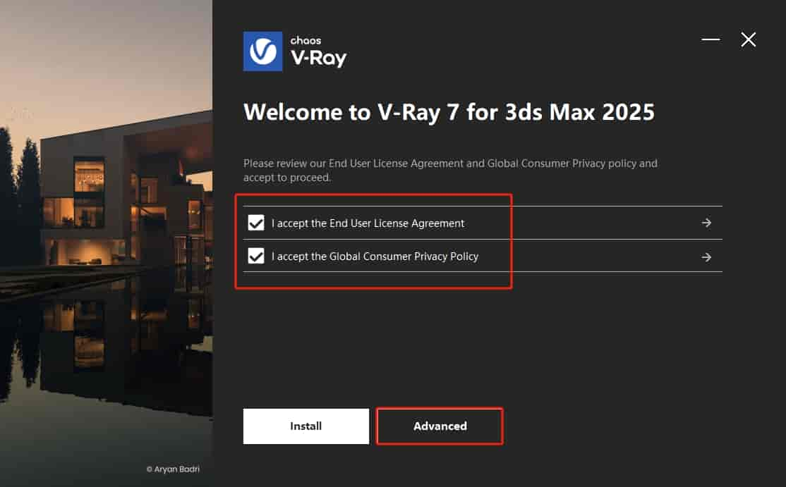 VRay v7.00.02 for 3ds Max 2020-2025 最新开心版安装图文教程