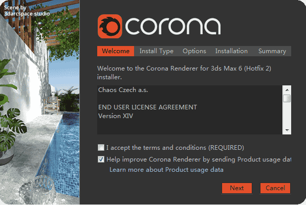 Corona Renderer 6.2 for 3dmax 2014-2022 汉化开心版安装图文教程