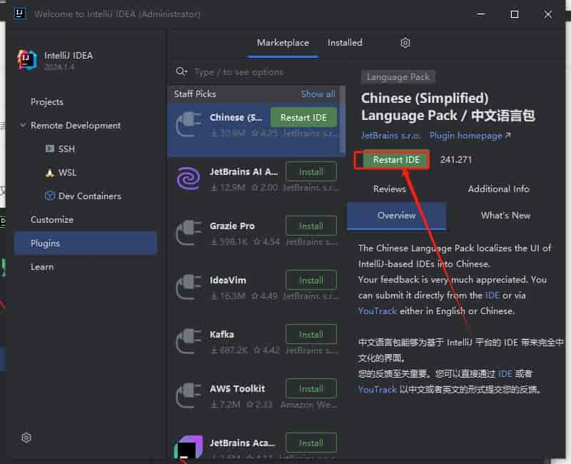 IntelliJ IDEA 2024.1.4（永久激活）最新开心版安装图文教程